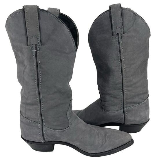 Vintage Capezio Boots Gray Suede Western Cowgirl Size 7 - Picture 5 of 11